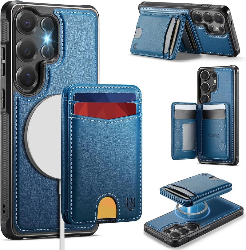 Usroom for Samsung Galaxy S25 Ultra Case Wallet Compatible with Magsafe, RFID Blocking Magnetic Card Holder 2 in 1 Detachable Kickstand Shockproof Phone Case for Galaxy S25 Ultra 6.9" Blue - Image 1